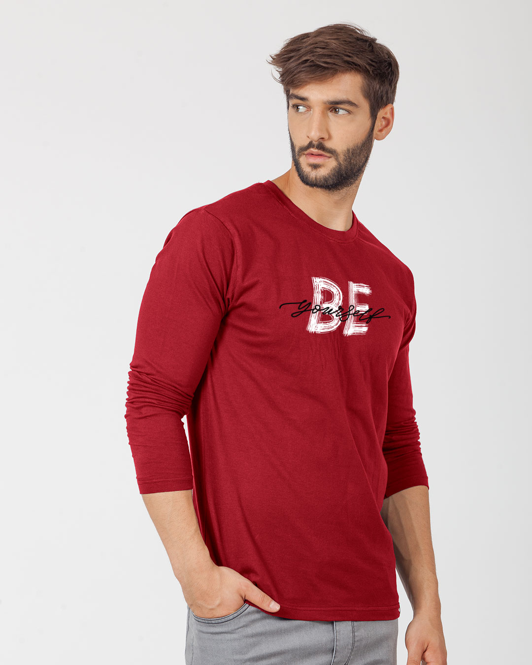 Shop Be Yourself Full Sleeve T-Shirt-Back