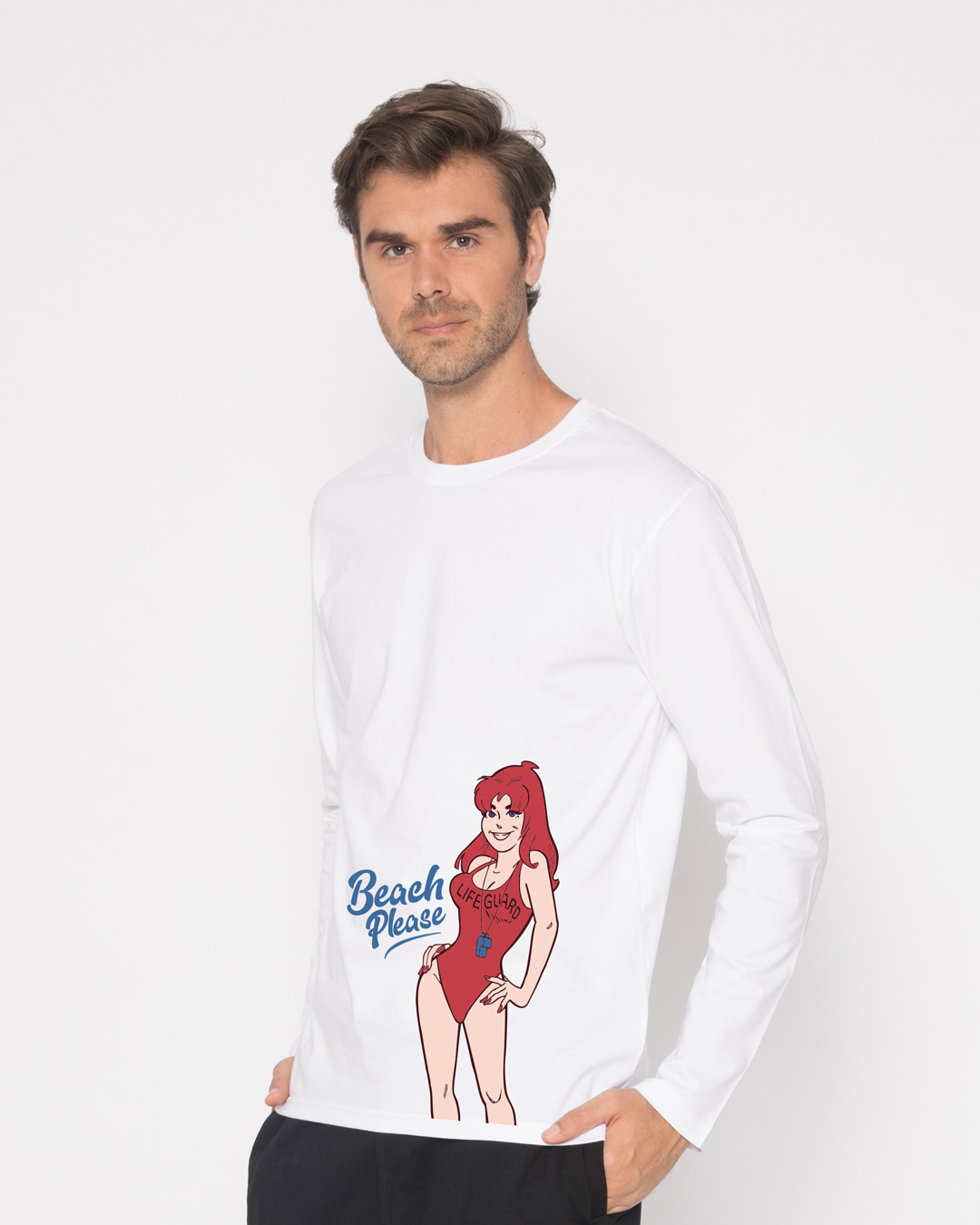 Shop Beach Please Archie Full Sleeve T-Shirt (ARL)-Back