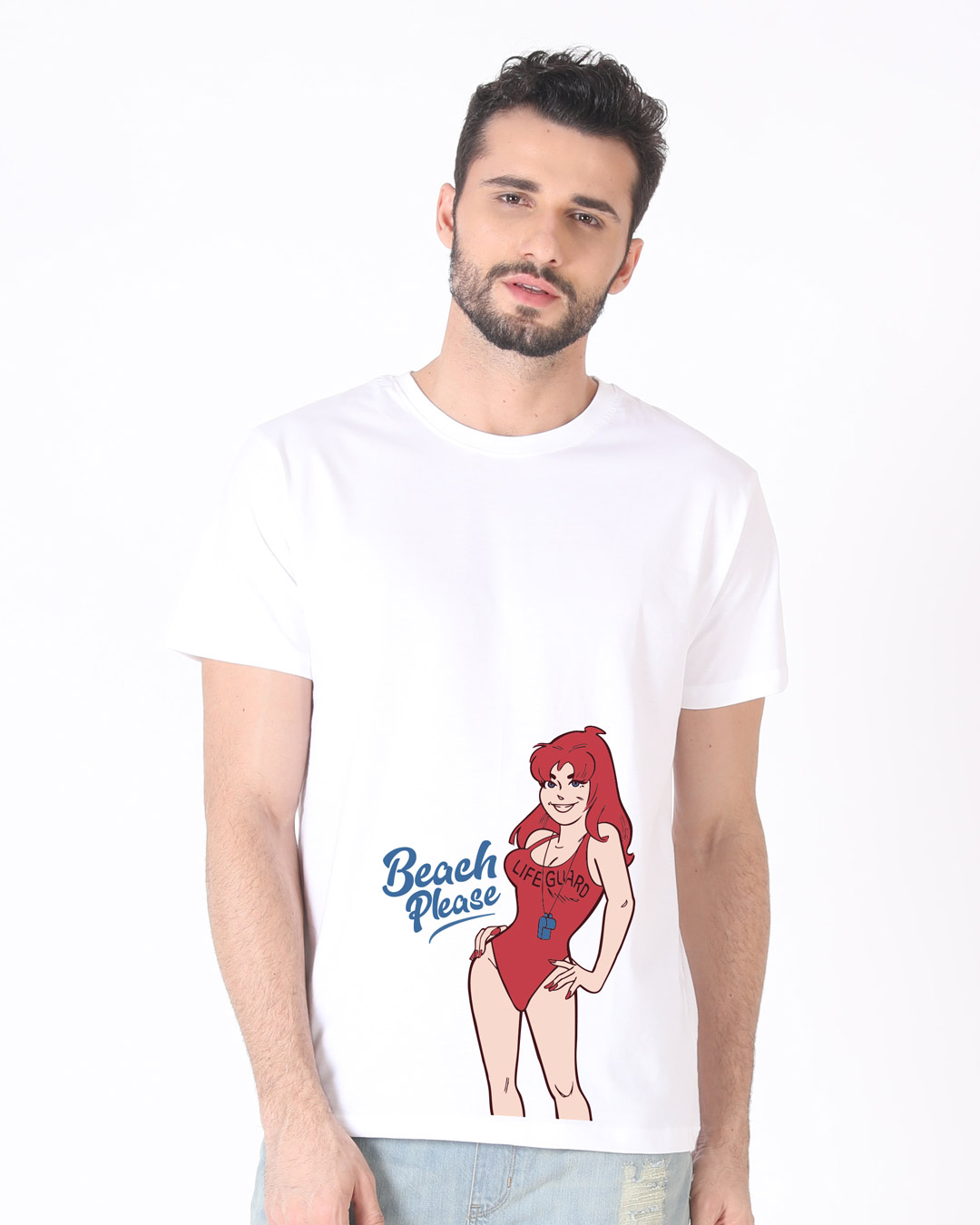Shop Beach Please Archie Half Sleeve T-Shirt (ARL)-Back