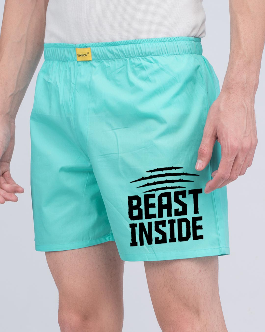 Shop Beast Inside Side Printed Boxer-Back