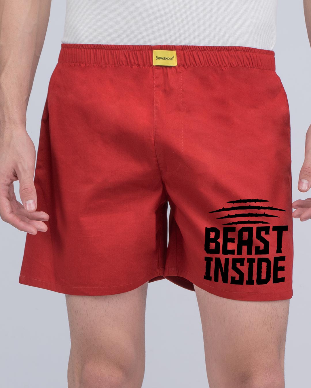 Shop Beast Inside Side Printed Boxer-Back