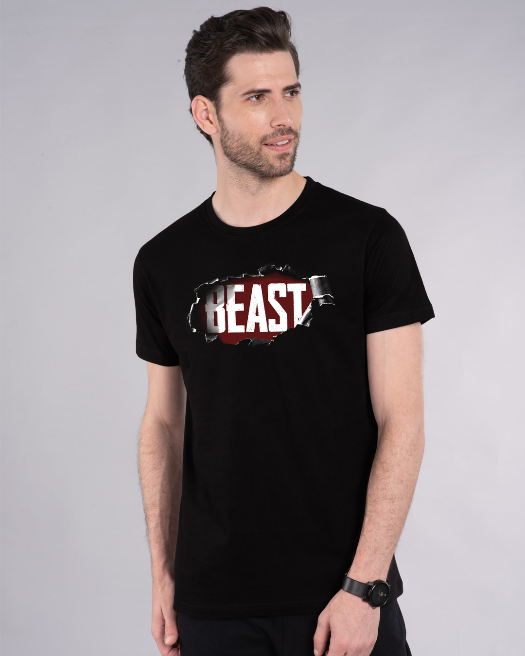 Shop Beast Tear Half Sleeve T-Shirt-Back