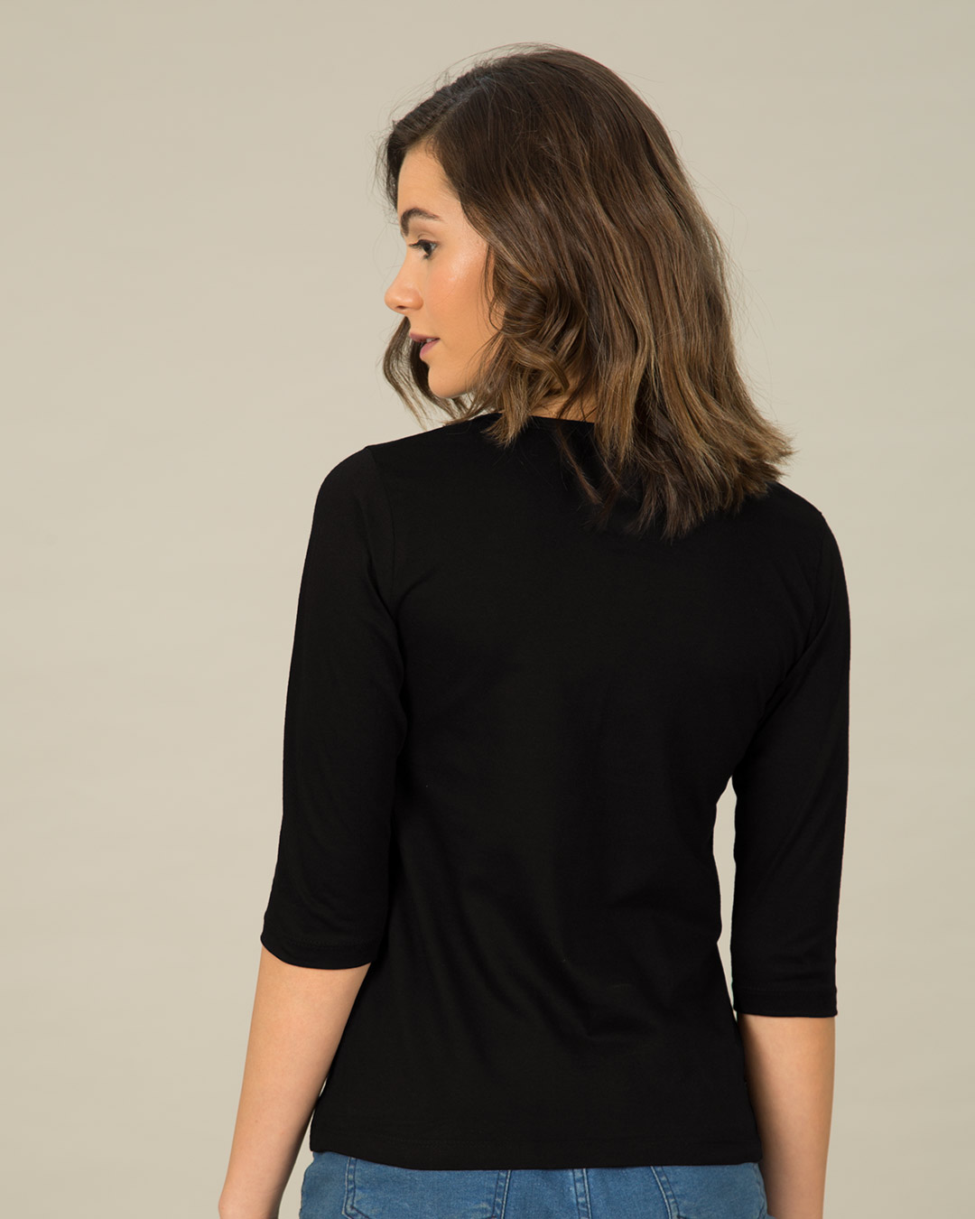 Shop Beautifully Flawed Round Neck 3/4th Sleeve T-Shirt-Back