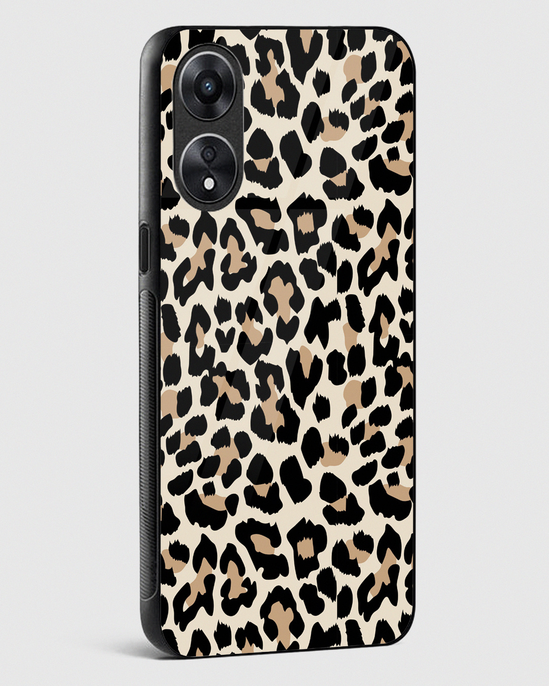 Shop Beaver Leopard Print Premium Glass Case for Oppo A78 5G-Back