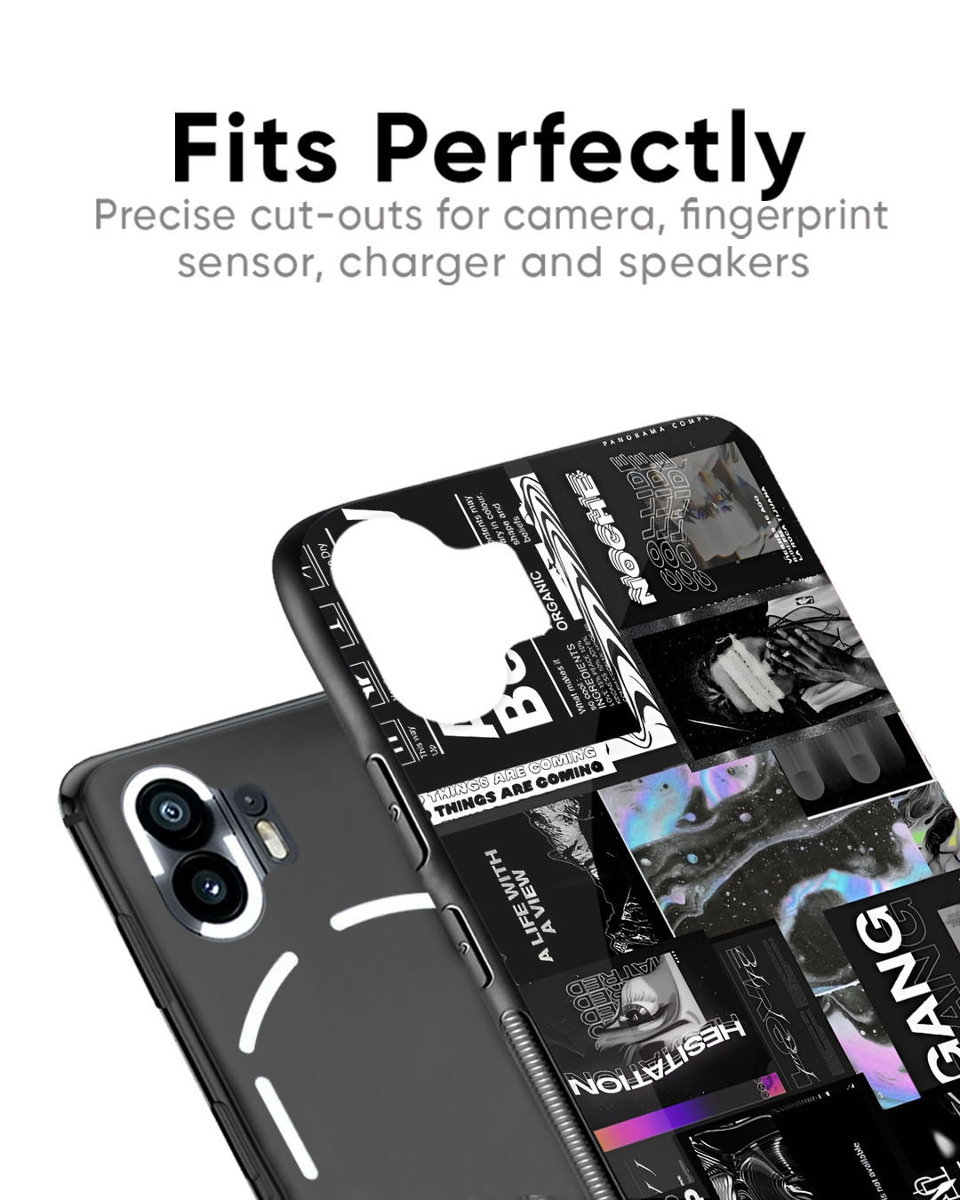 Shop Being Anxiety Premium Glass Case for Nothing Phone 1 (Shock Proof, Scratch Resistant)-Back