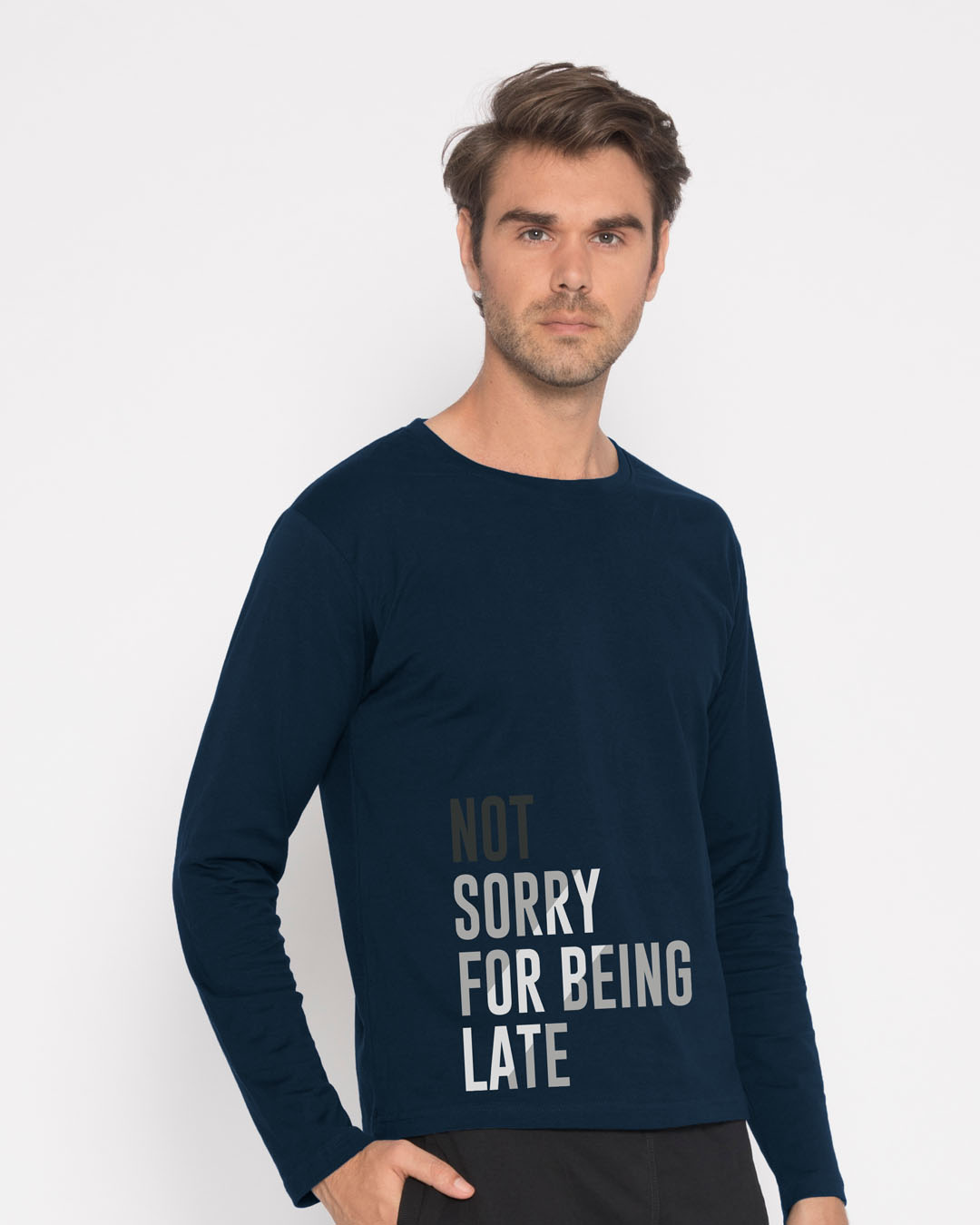 Shop Being Late Full Sleeve T-Shirt-Back