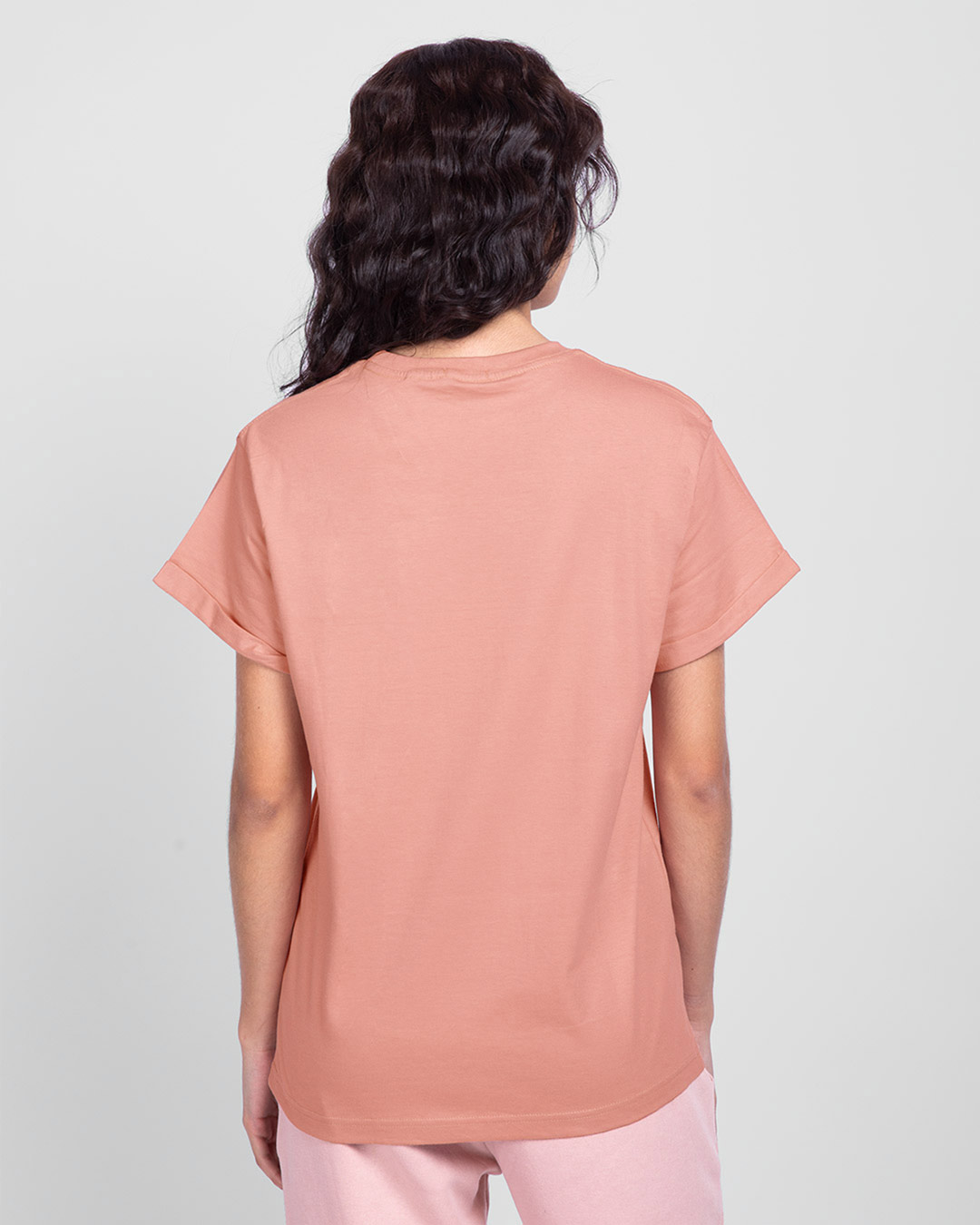 Shop Believe in wonder woman Boyfriend T-Shirt Misty Pink (DCL)-Back