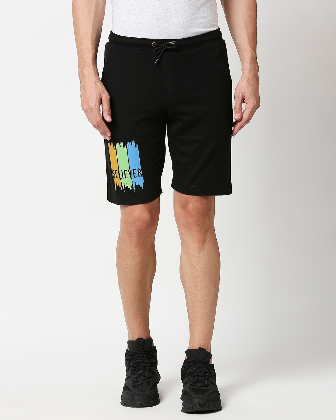 Shop Believer Solid Shorts-Back