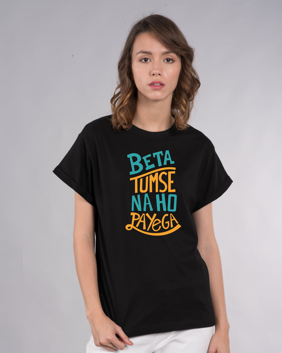 Shop Beta Tumse Vintage Boyfriend T-Shirt-Back