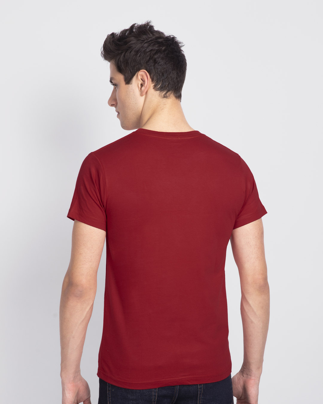 Shop Men's Red Friends Logo Typography T-shirt-Back