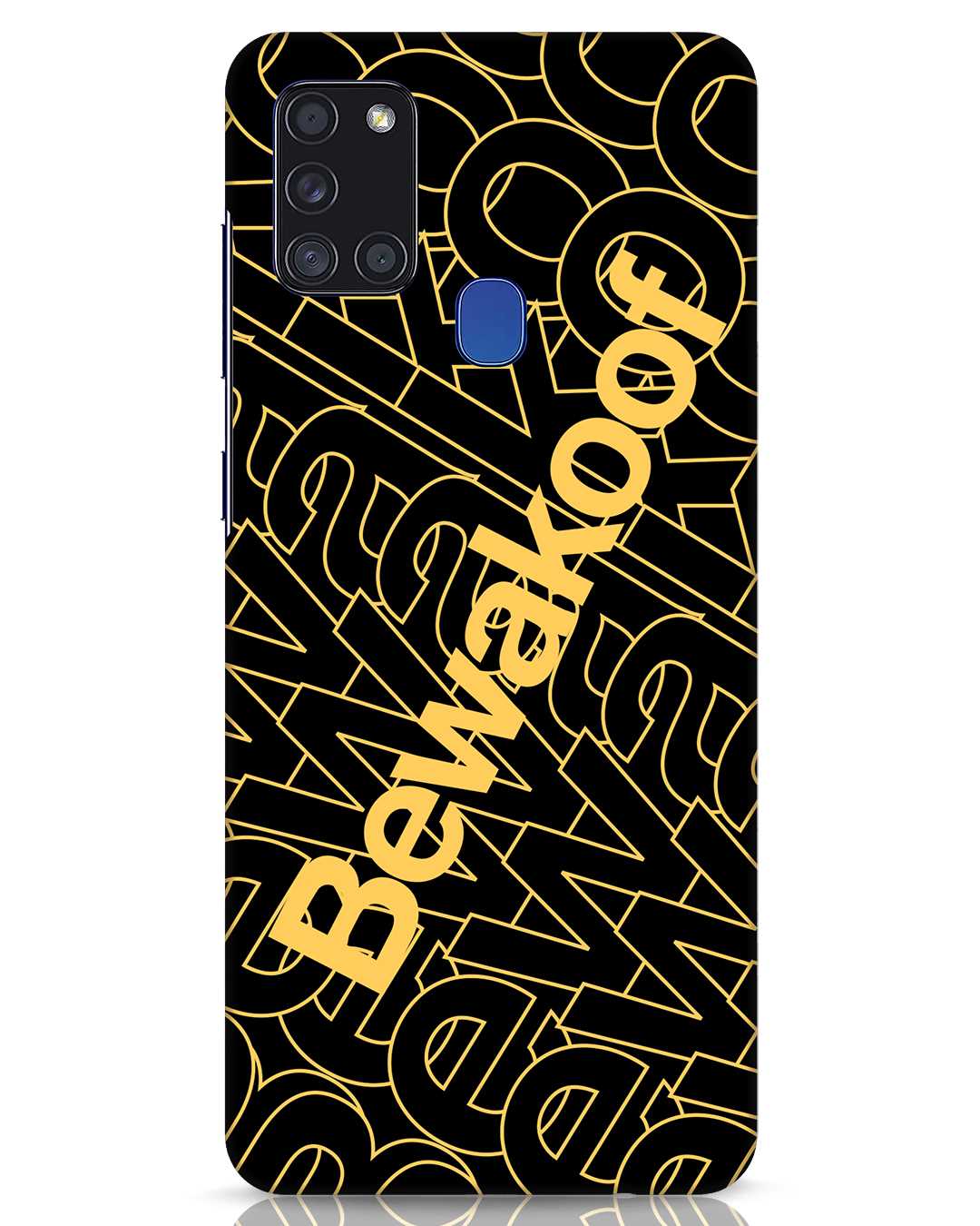 samsung a21s back cover bewakoof