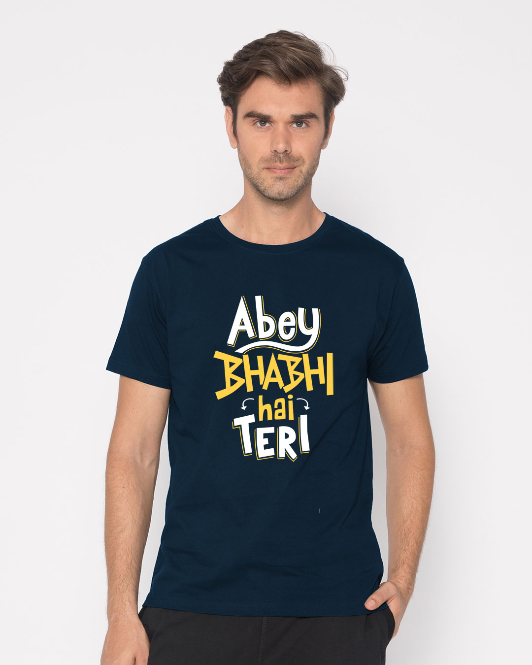 Shop Bhabi Hai Teri Half Sleeve T-Shirt-Back