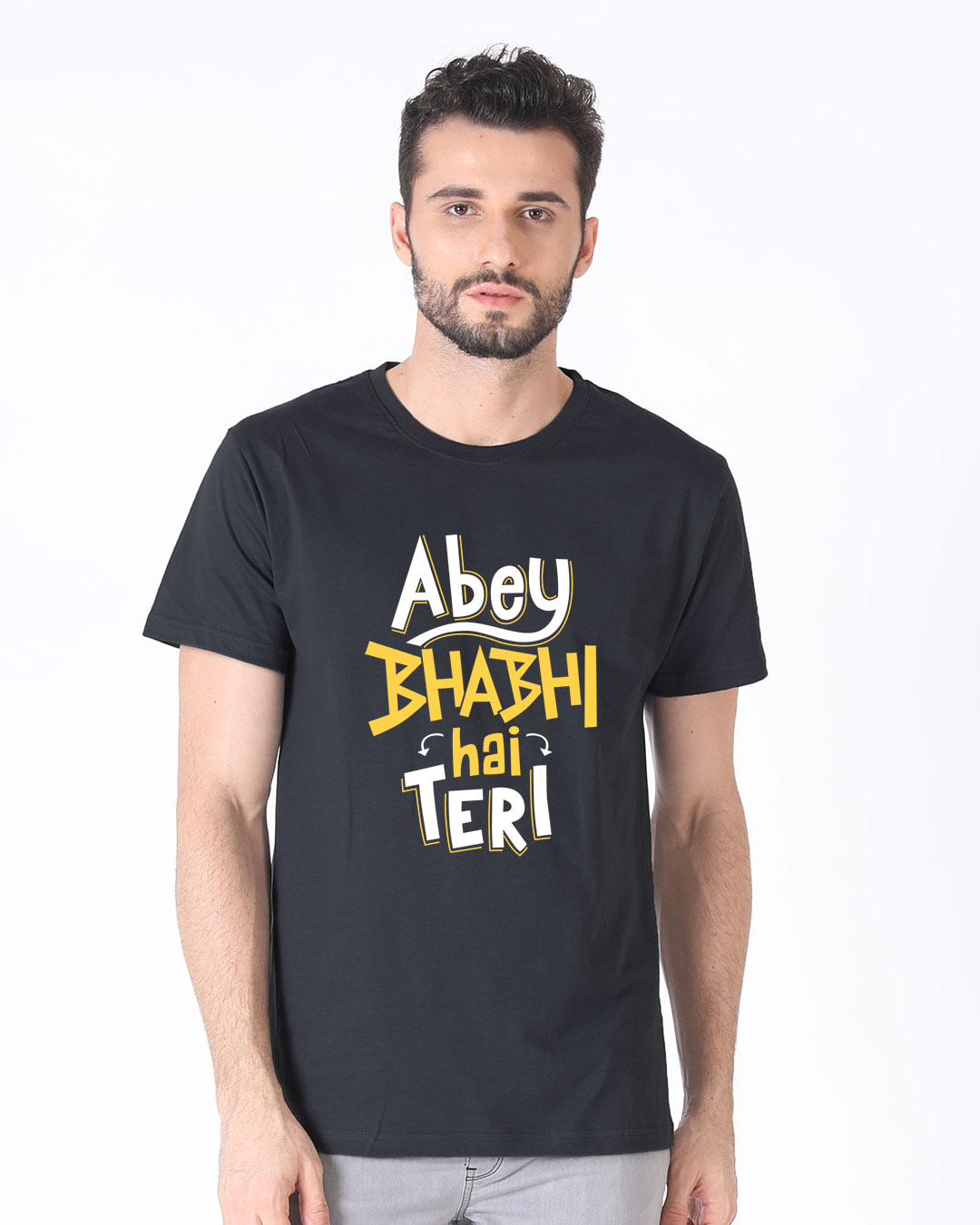 Shop Bhabi Hai Teri Half Sleeve T-Shirt-Back