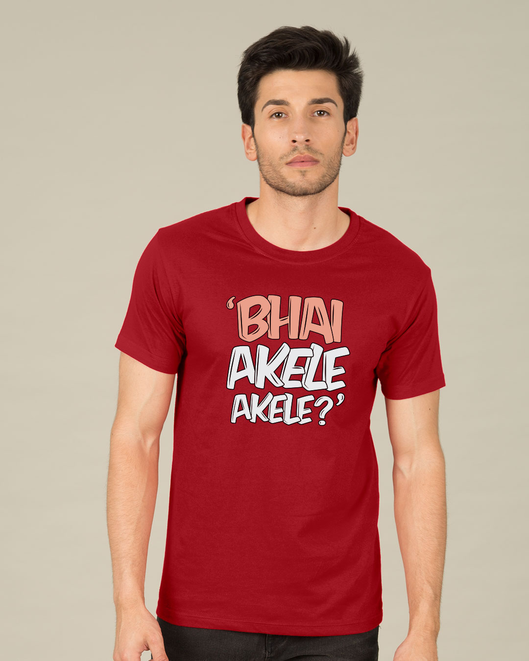 Shop Bhai Akele Akele Half Sleeve T-Shirt-Back