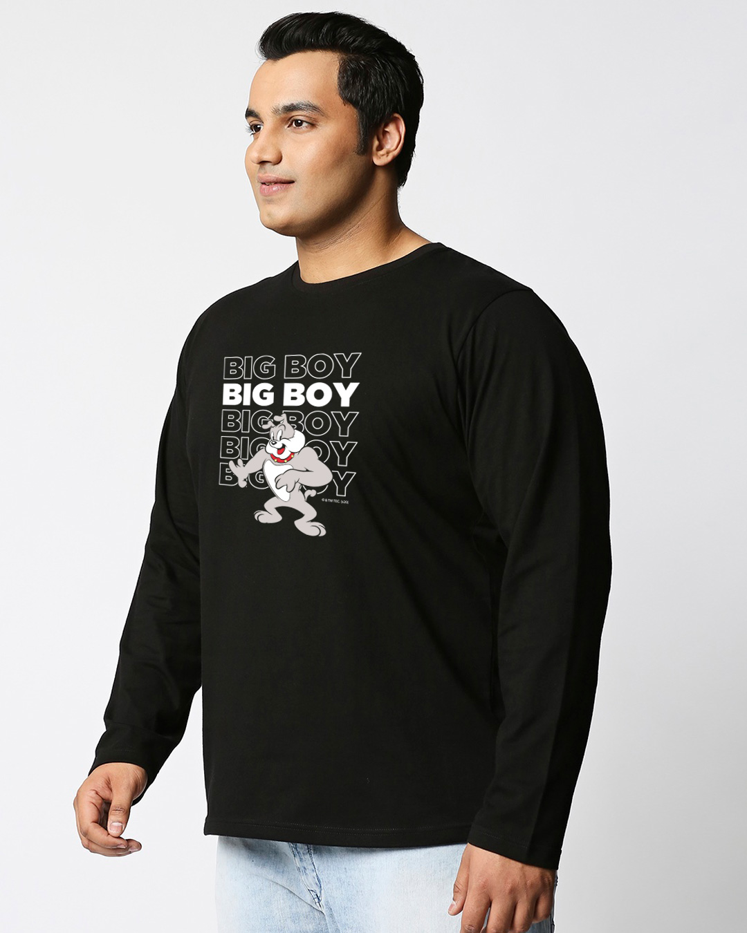 Shop Big Boy (TJL) Full Sleeves Plus Size T-Shirt-Back