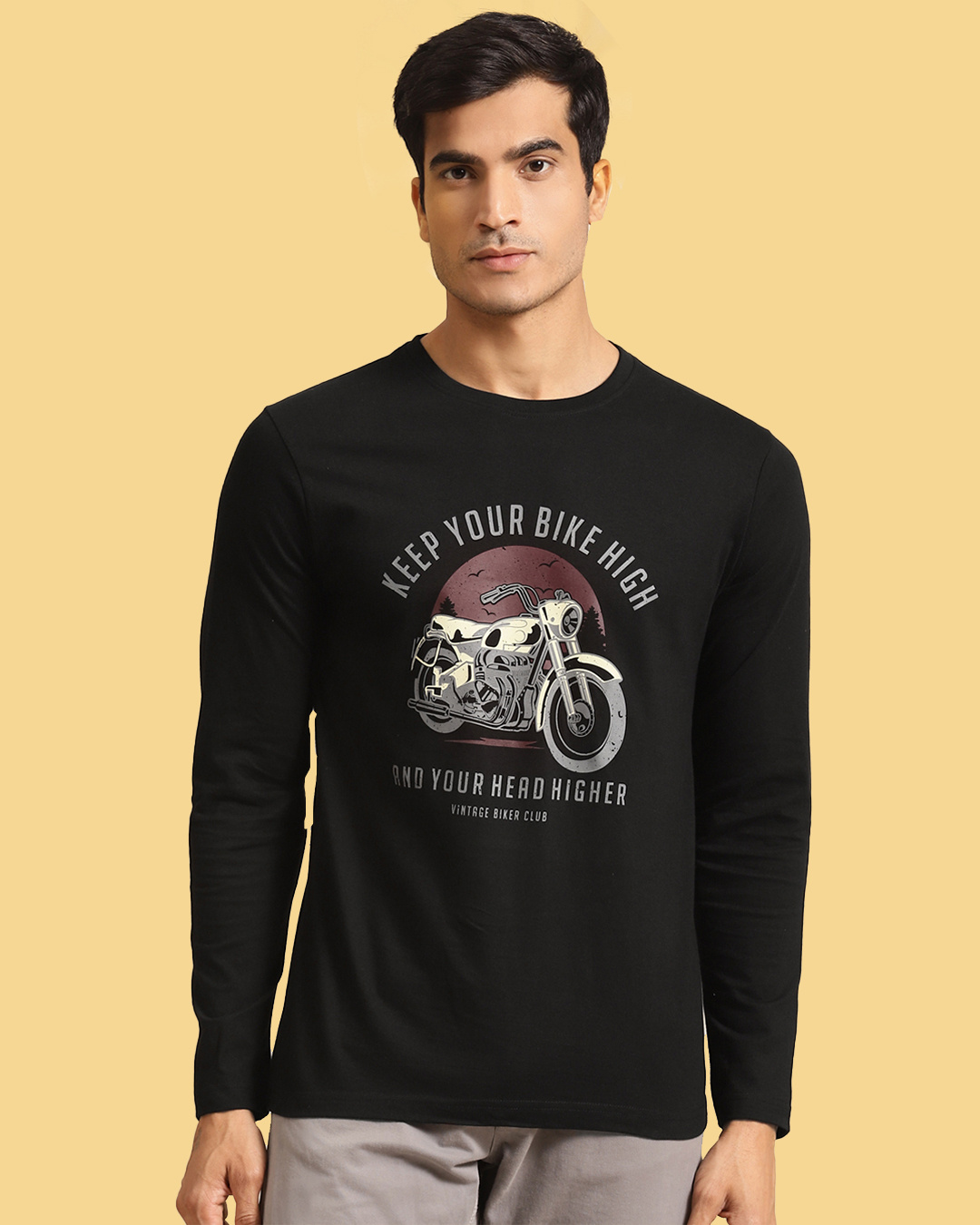 Buy Bike High Head Higher Full Sleeve TShirt Black Online at Bewakoof