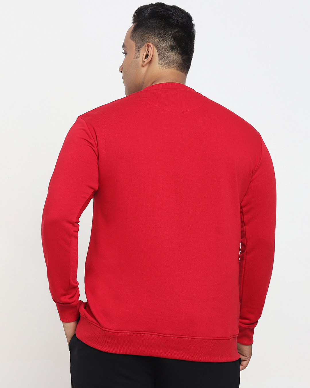 Shop Men's Chilli Pepper Red Biker Bro Graphic Printed Plus Size Sweatshirt-Back