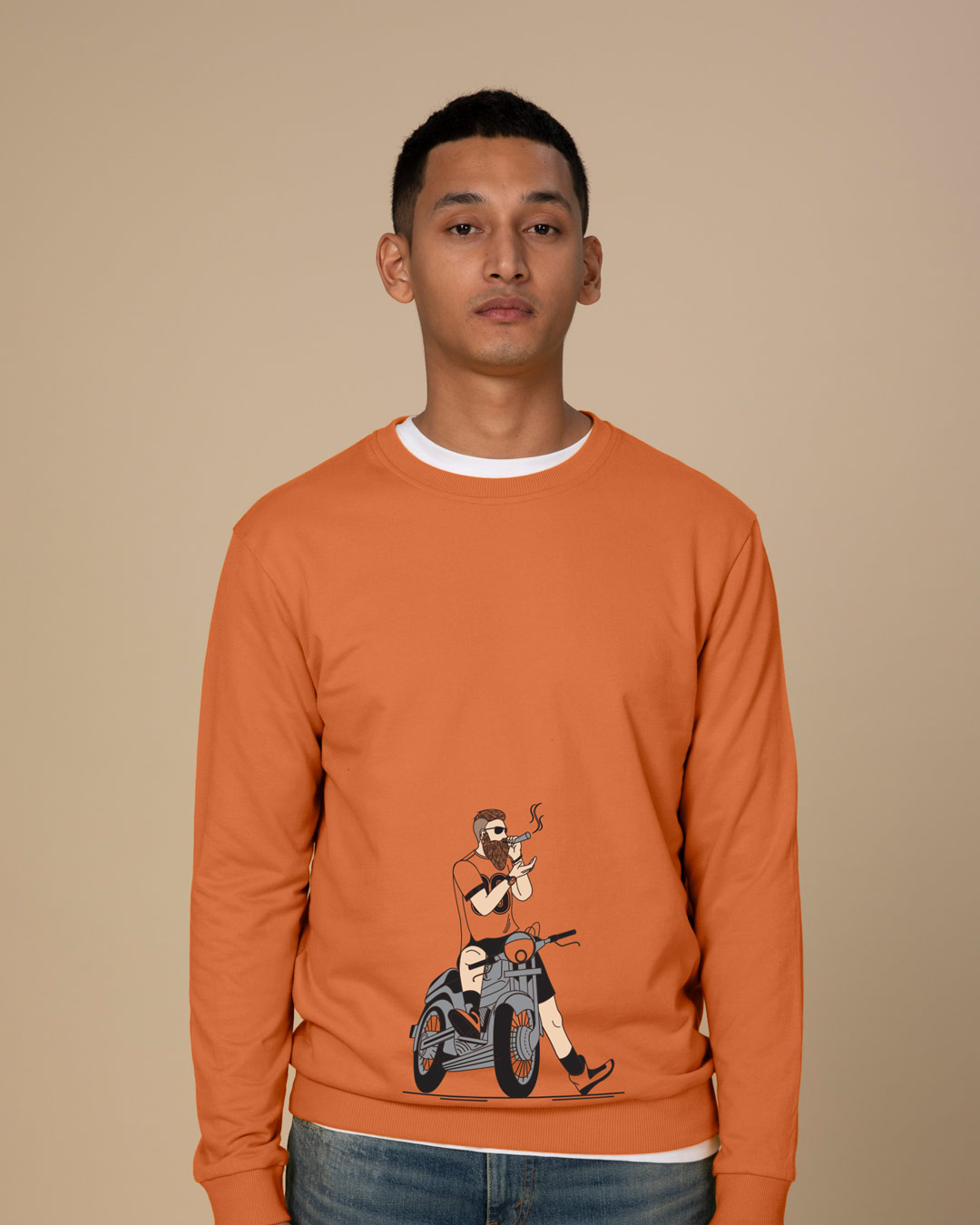 Buy Biker Swag Printed Full Sleeve Sweatshirt For Men Online India