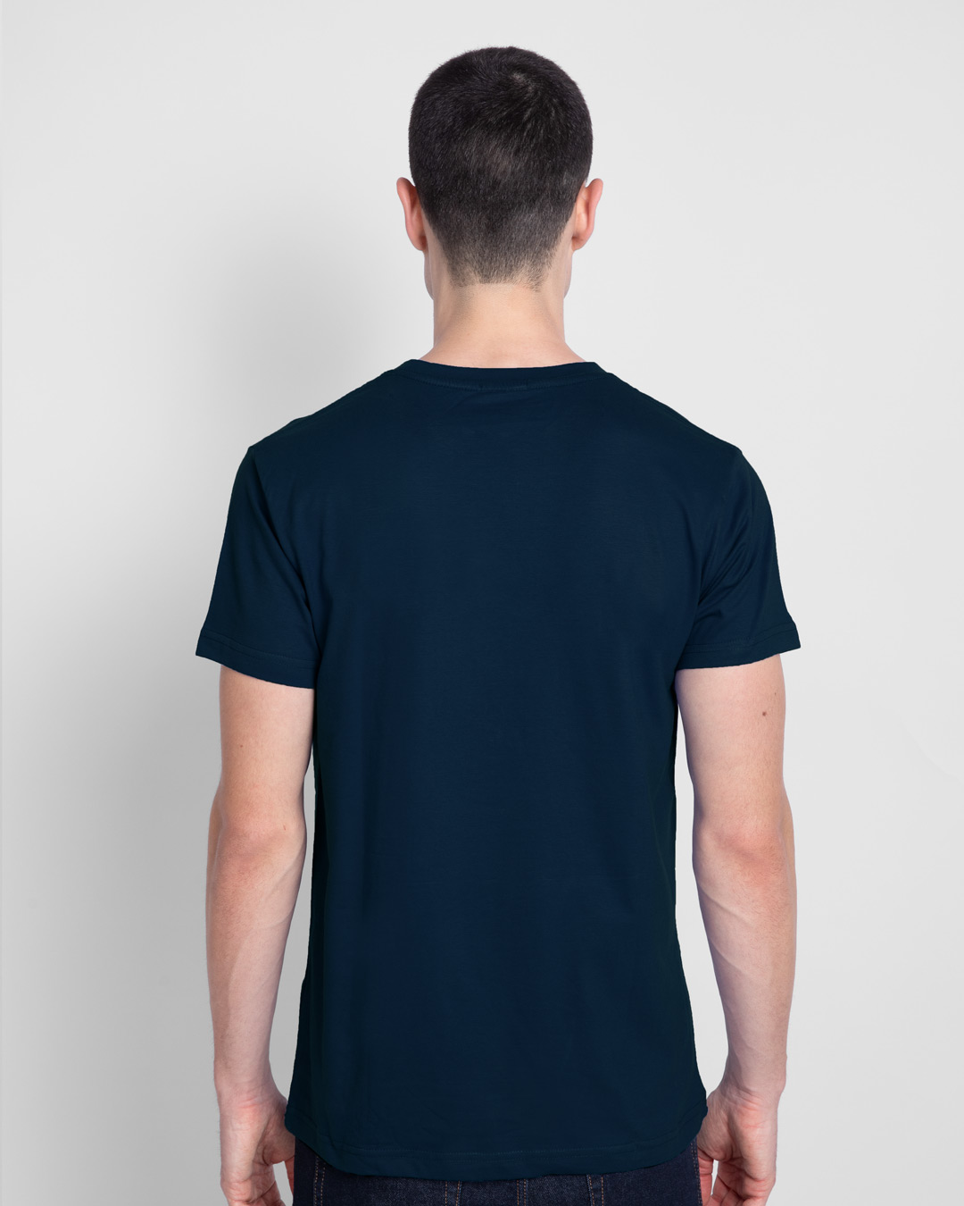 Shop Binod Half Sleeve T-Shirt - Navy Blue-Back