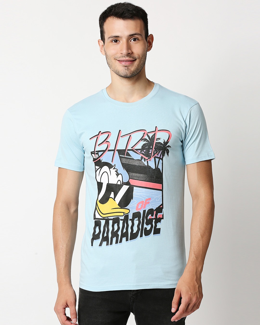 Shop Bird Of Paradise Half Sleeves T-Shirt-Back