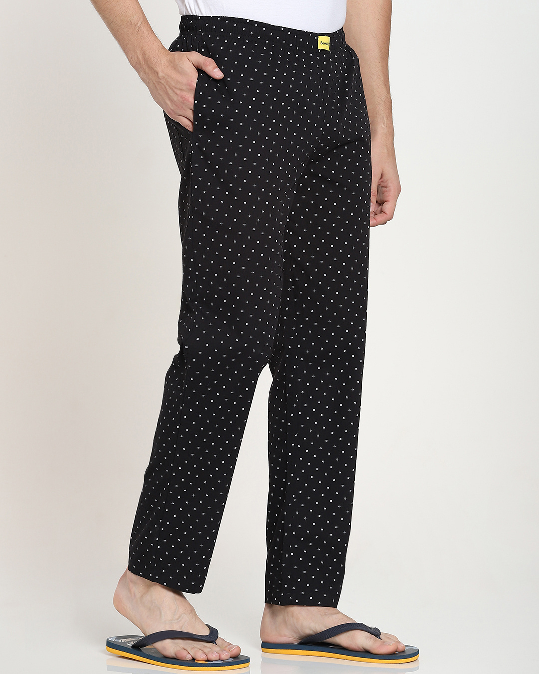 Shop Black AOP Geometric Print C Pyjamas-Back