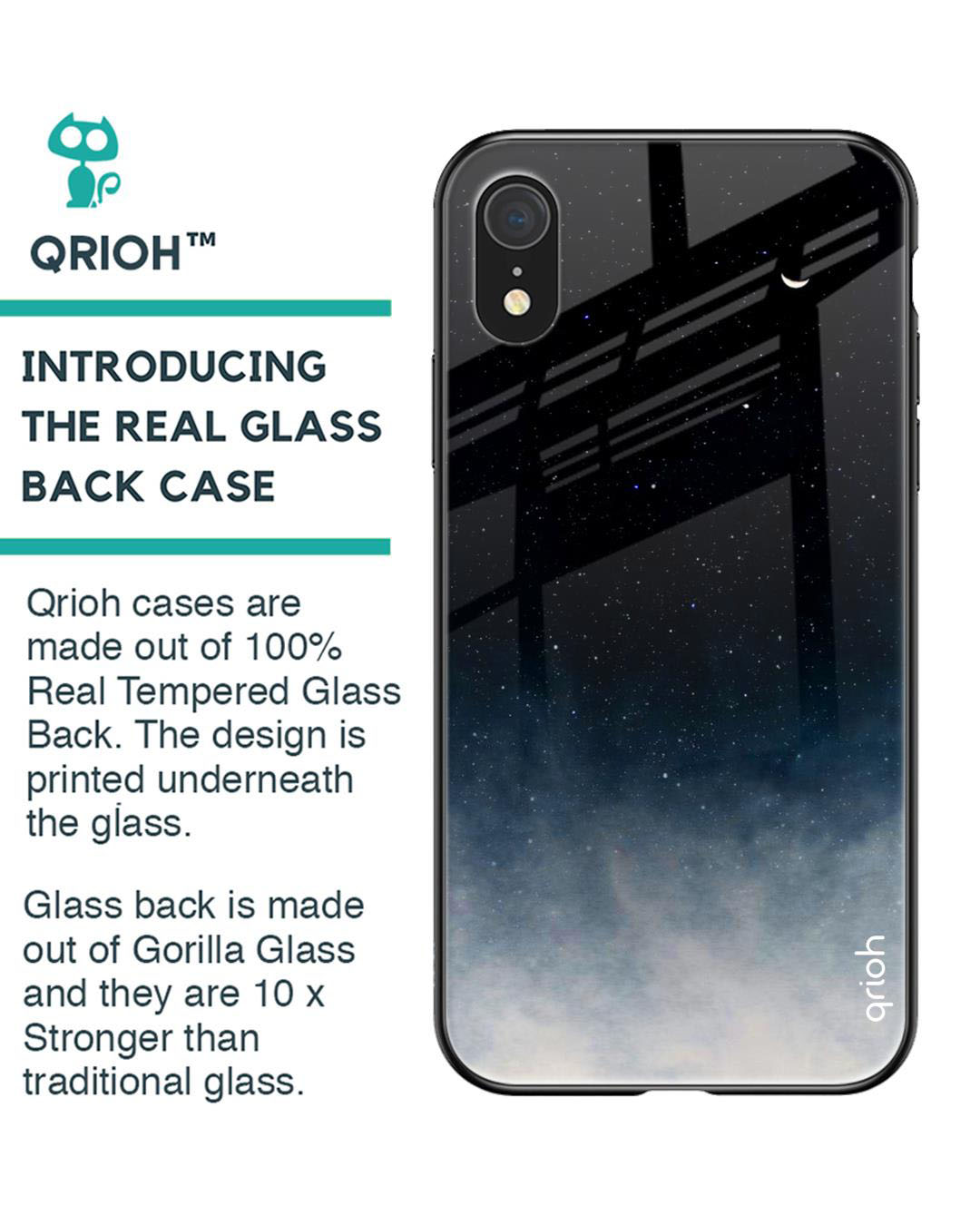 Shop Aura Printed Premium Glass Cover for iPhone XR(Shock Proof, Lightweight)-Back