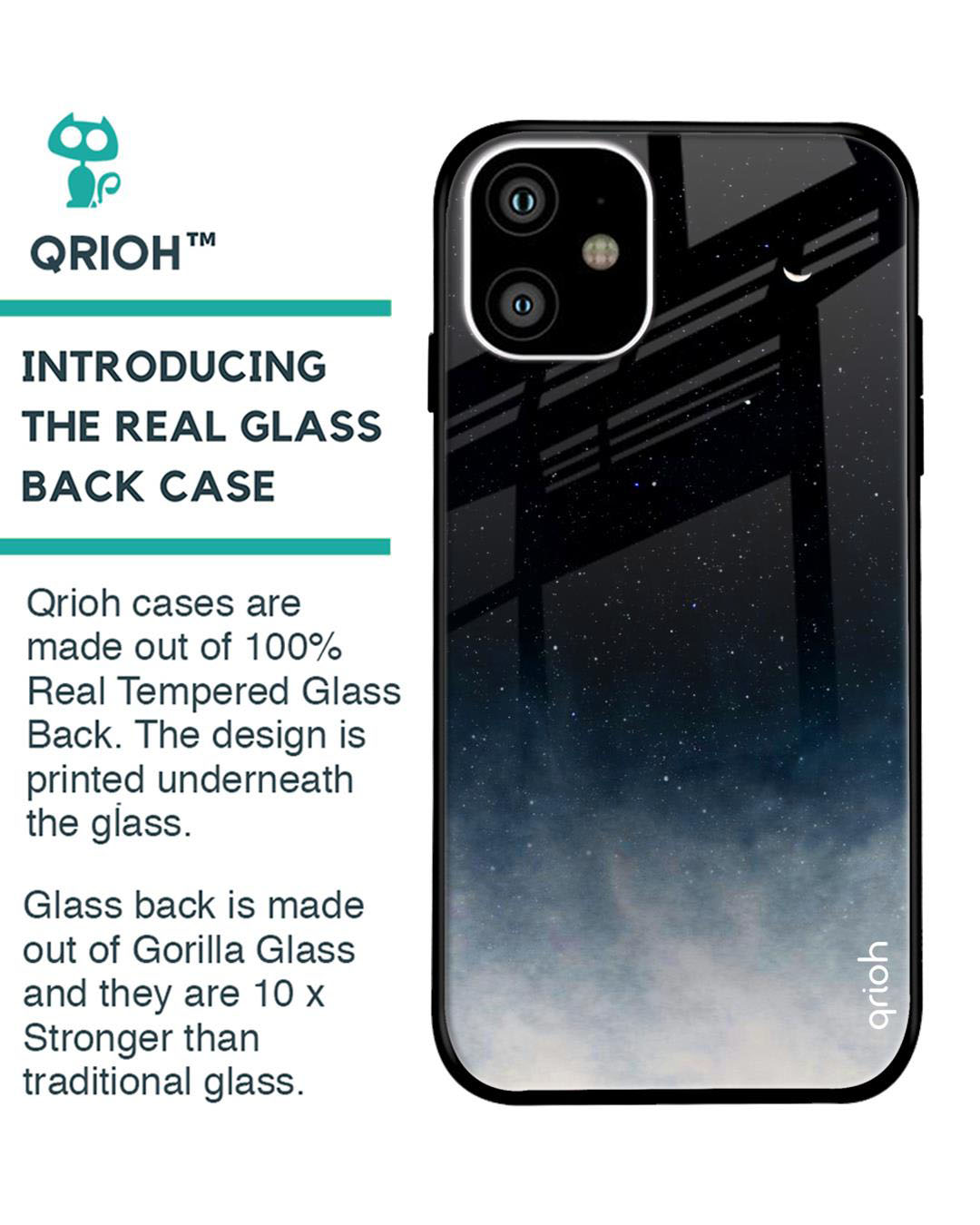 Shop Aura Printed Premium Glass Cover for iPhone 11(Shock Proof, Lightweight)-Back