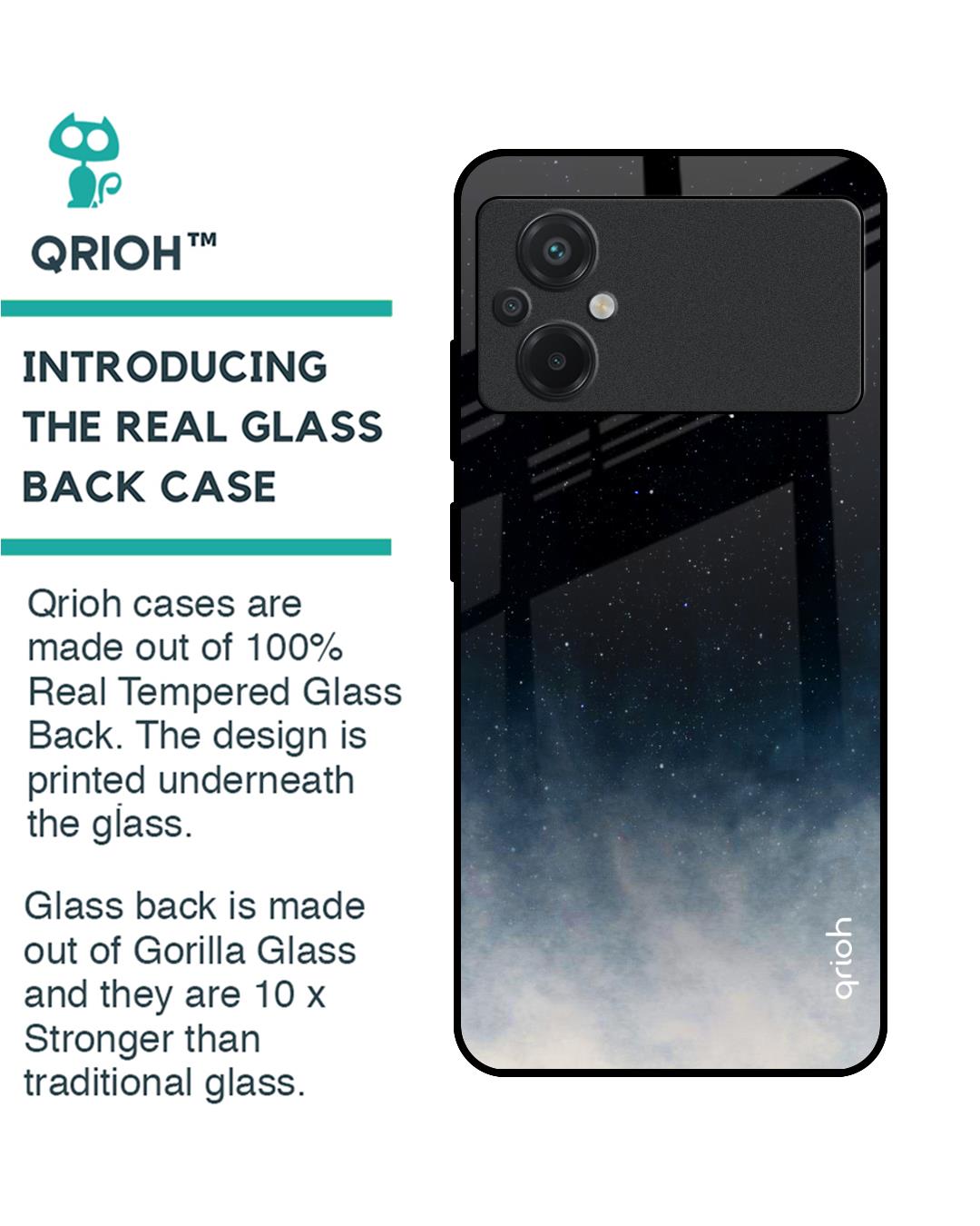 Shop Black Aura Premium Glass Case for Poco M5 (Shock Proof, Scratch Resistant)-Back