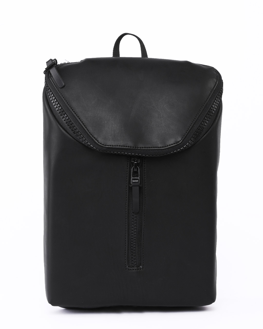 Shop Black Burnish Faux Leather Compact Bag-Back