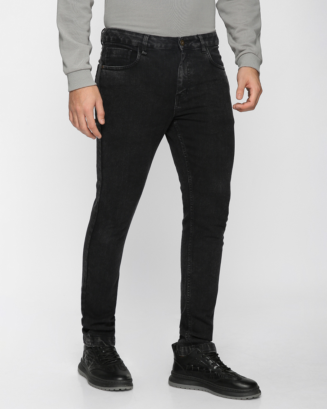 Buy Men's Black Denim Jeans Online at Bewakoof