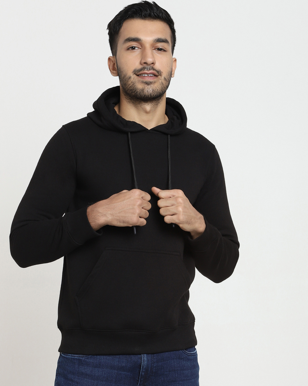 Shop Men's Black Hoodie-Back