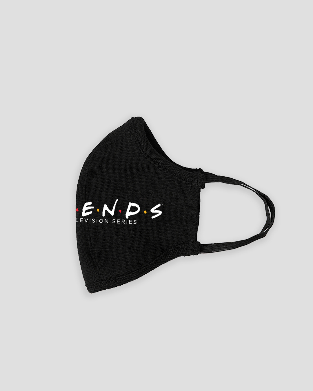 Shop Black FRIENDS Everyday Protective Mask-Back