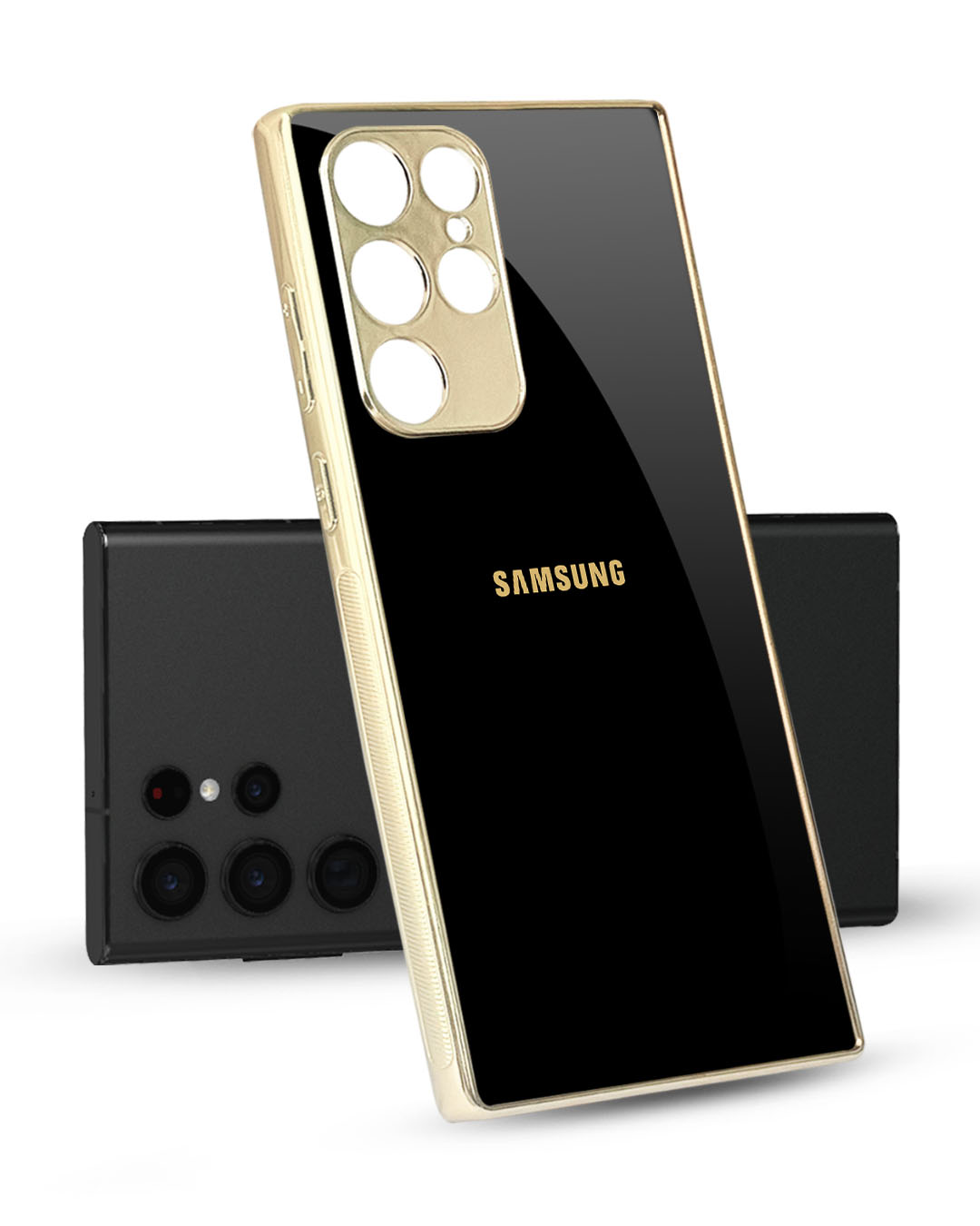 Buy Brown Block Metallic Gold Premium Glass Case for Samsung Galaxy S22  Ultra 5G Online in India at Bewakoof