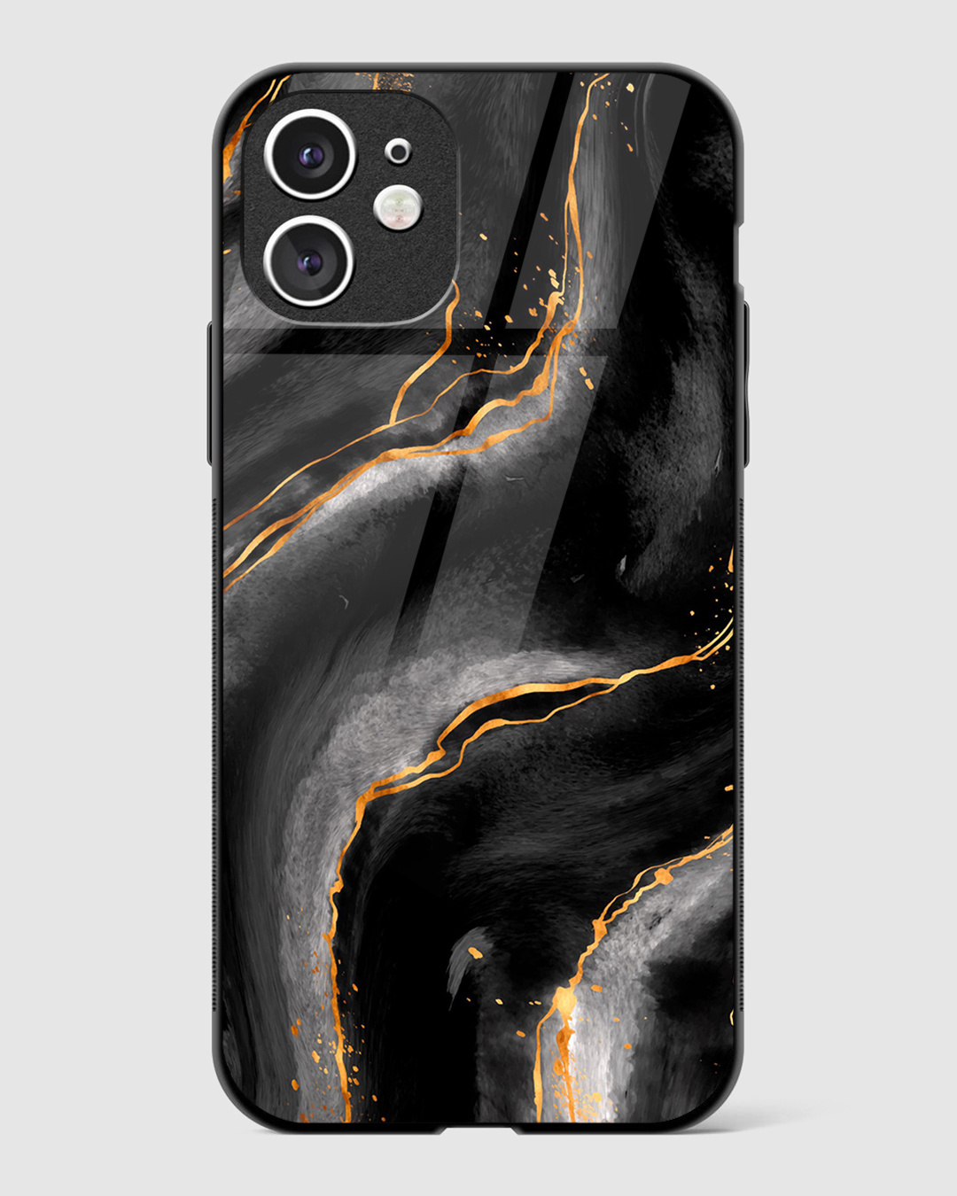Buy Black Golden Marble Premium Glass Case for Apple iPhone 11 Online