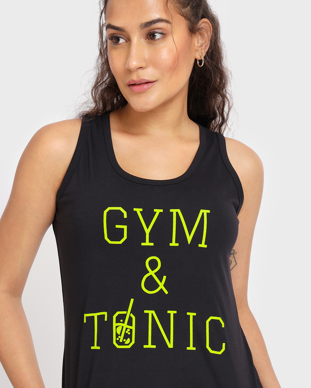 Buy Women s Black Typography Athleisure Vest Online at Bewakoof