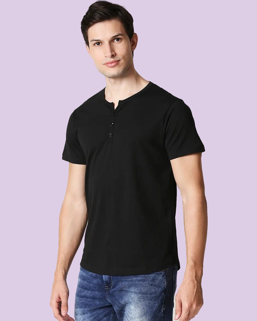 black t shirt half