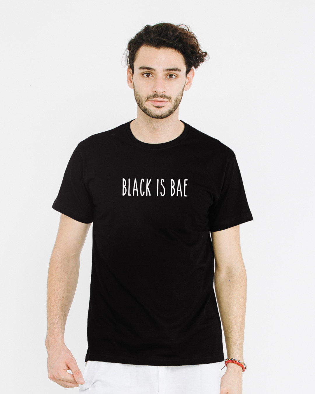 Shop Black Is Bae Half Sleeve T-Shirt-Back