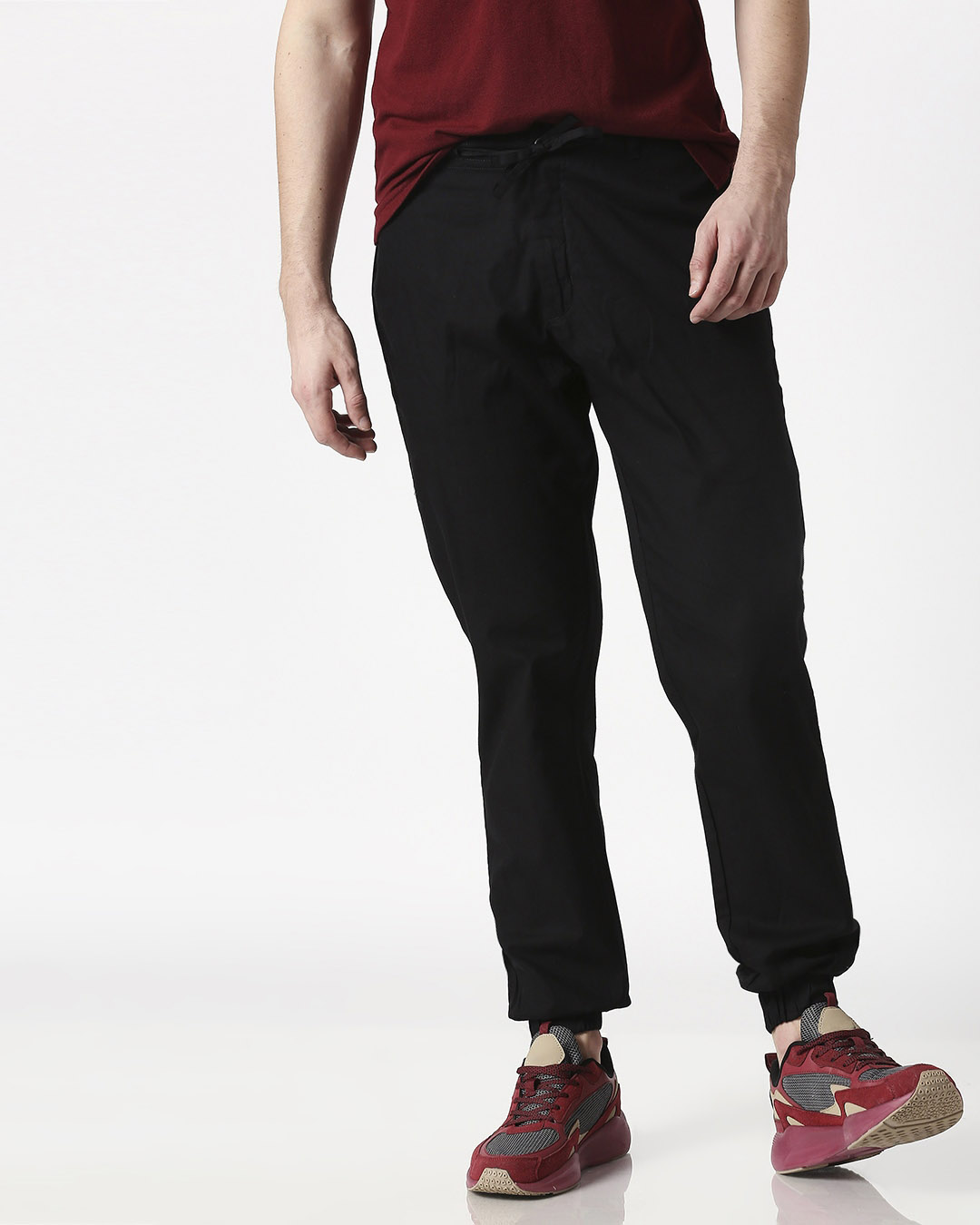 

Jet Black Cotton Jogger Pants Men's Plain Casual Jogger Pants Bewakoof.com