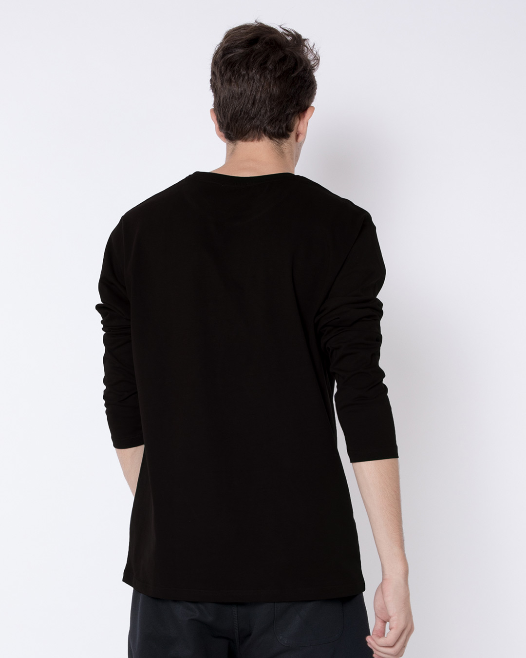 Shop Black Mask Glow In Dark Full Sleeve T-Shirt (AVL) -Back