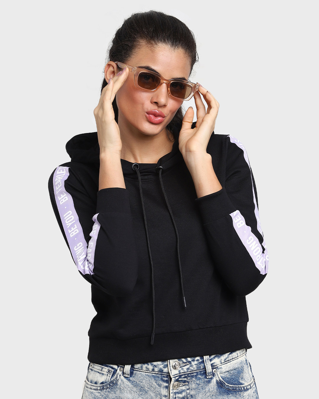 Buy Women's Black Hoodie Online at Bewakoof