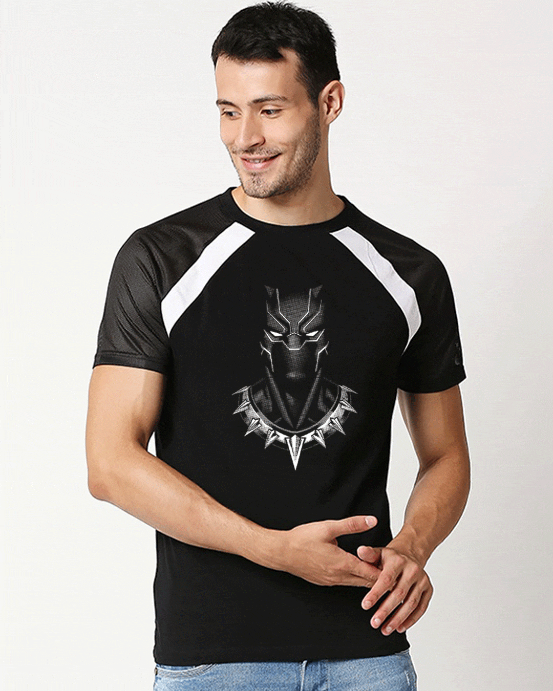Buy Black Panther Of Wakanda Mesh Raglan TShirt Online at Bewakoof