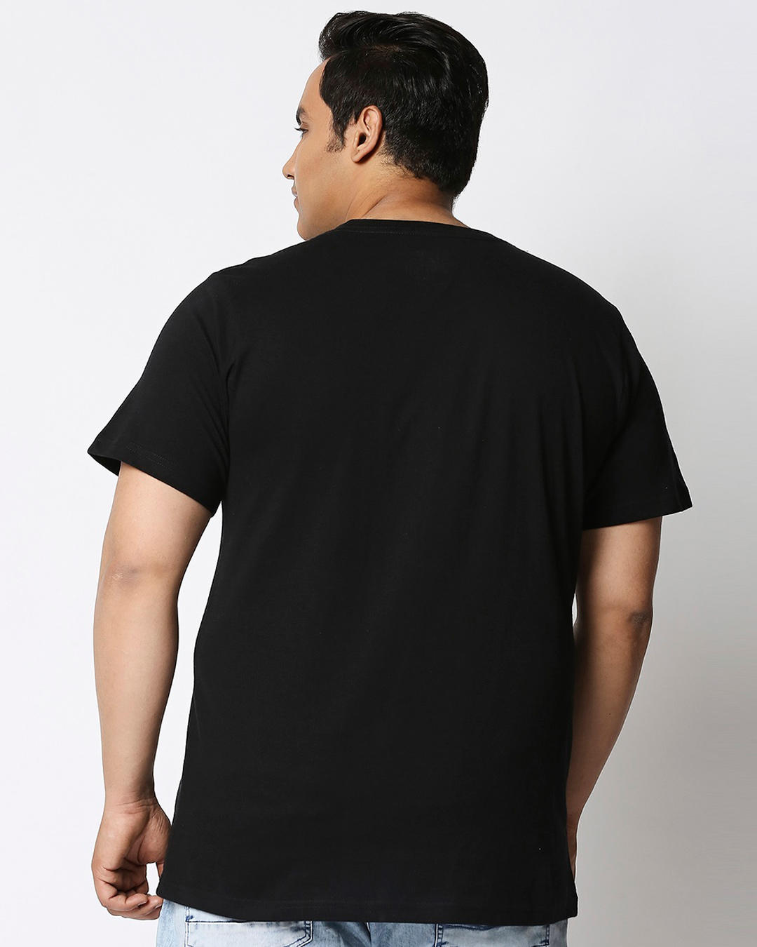 Shop Black Panther Purple Half Sleeves Printed T-Shirt Plus Size (AVL)-Back