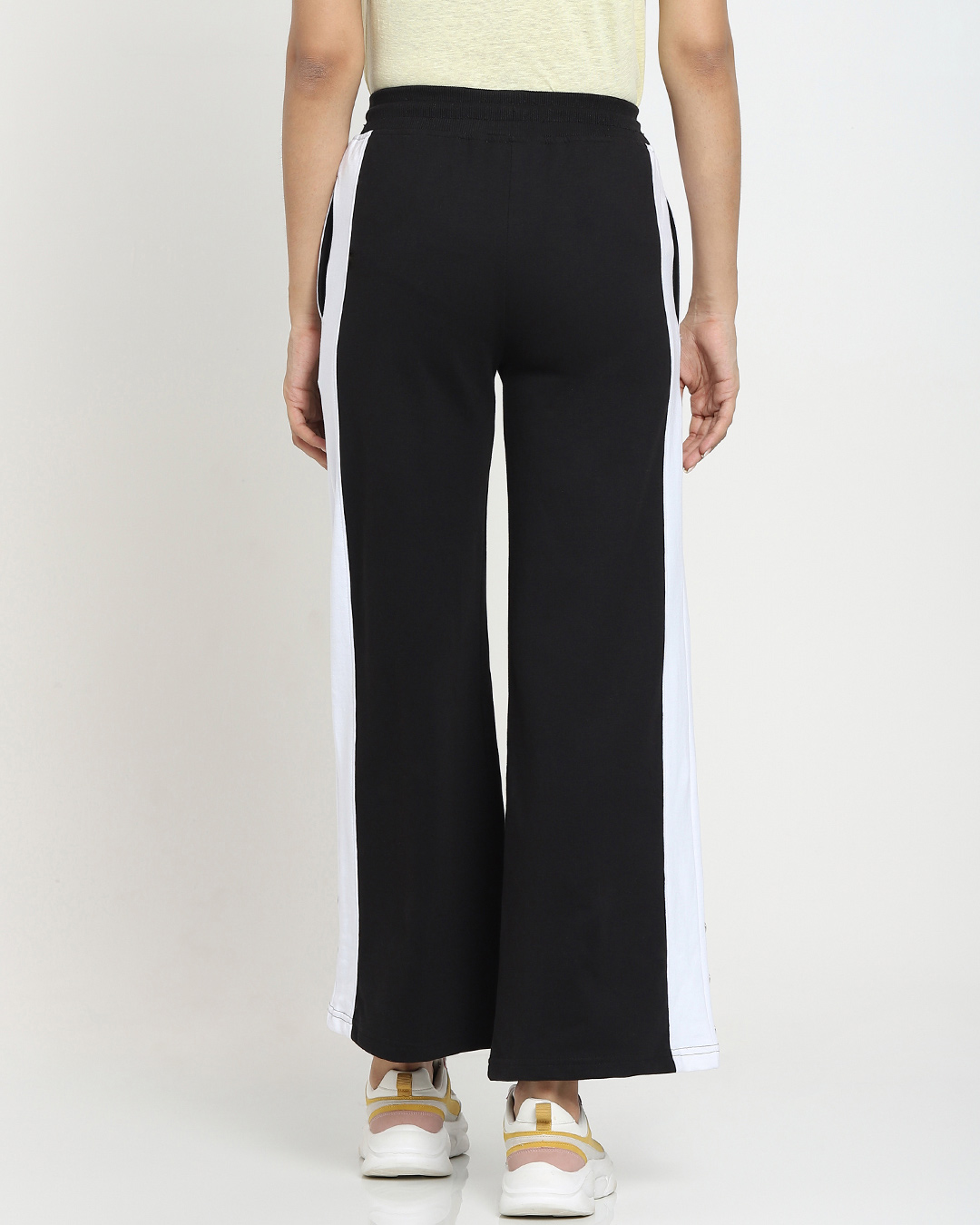 Shop Black -White Fashion Pyjama Pant AW 21-Back