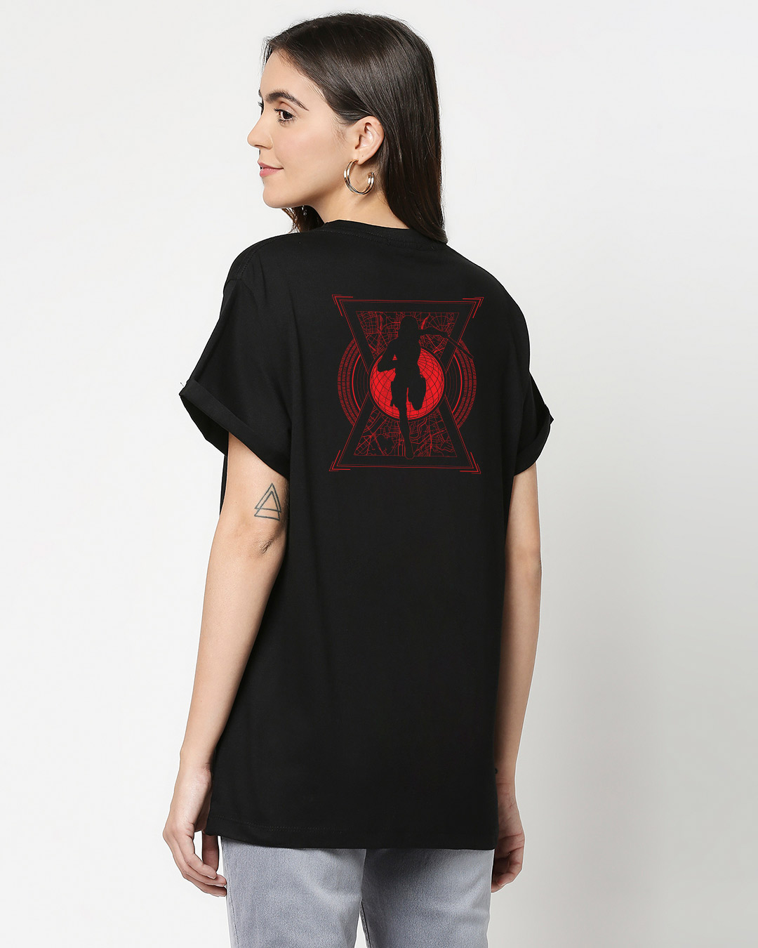 Shop Black Widow Hyperprint Boyfriend T-Shirt-Back