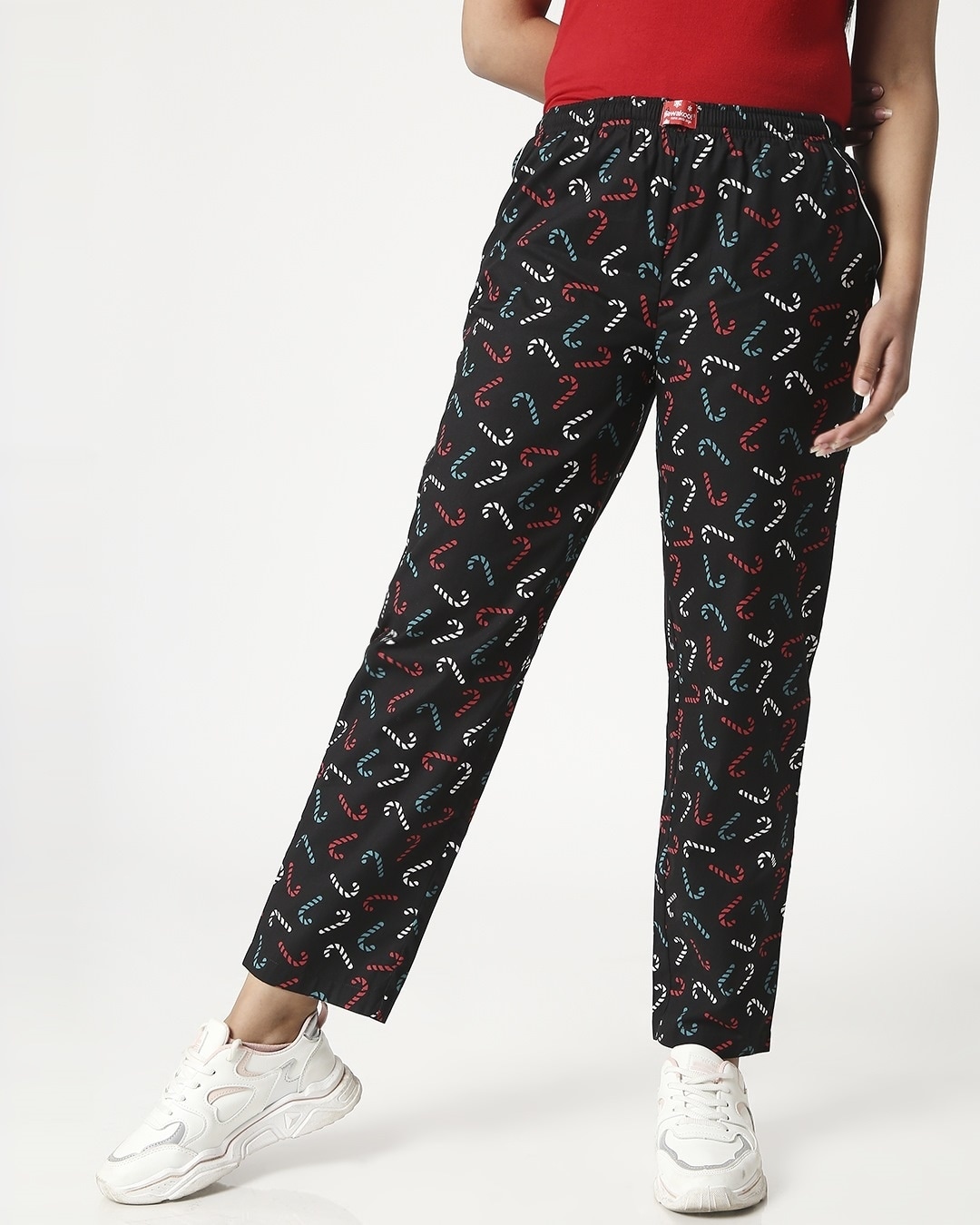 

Women All Over Printed Pyjama Women' Printed AOP Cotton Pyjama Bewakoof.com, Black