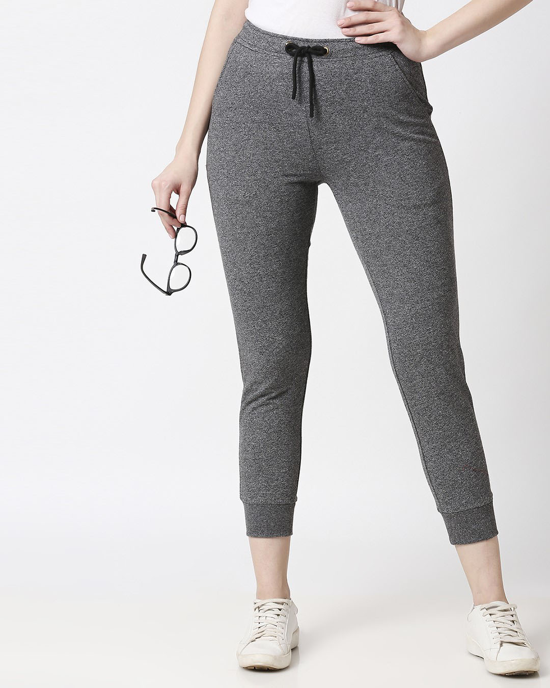 petite black joggers womens