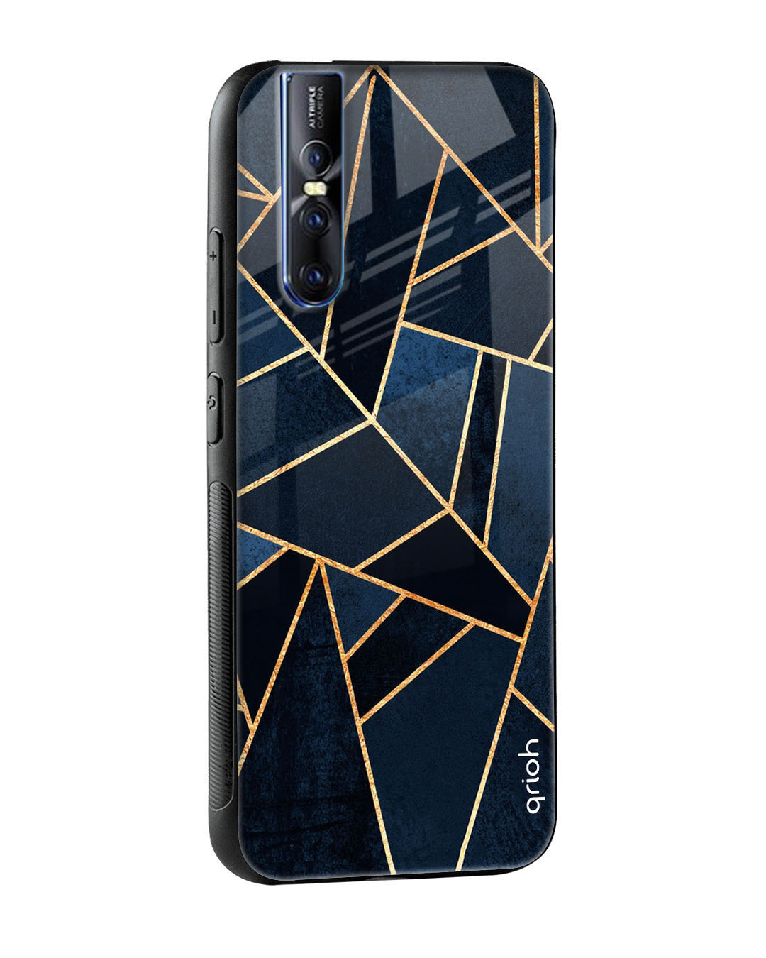 Shop Abstract Tiles Printed Premium Glass Cover for Vivo V15 Pro (Shock Proof, Lightweight)-Back