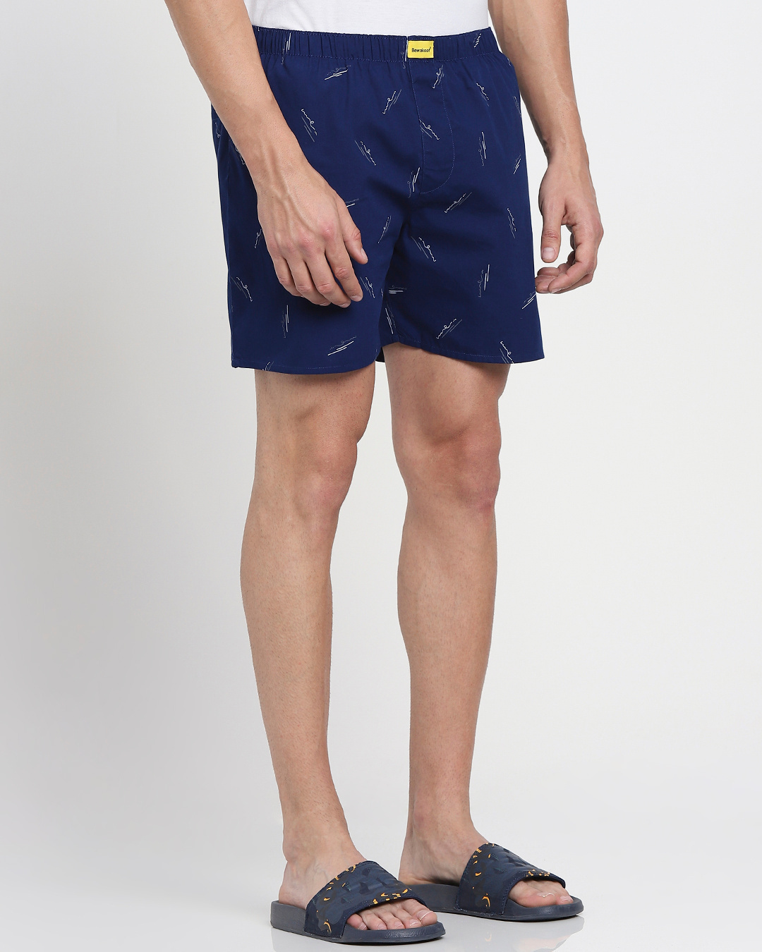 Shop Blue AOP Abstract Print Boxers-Back