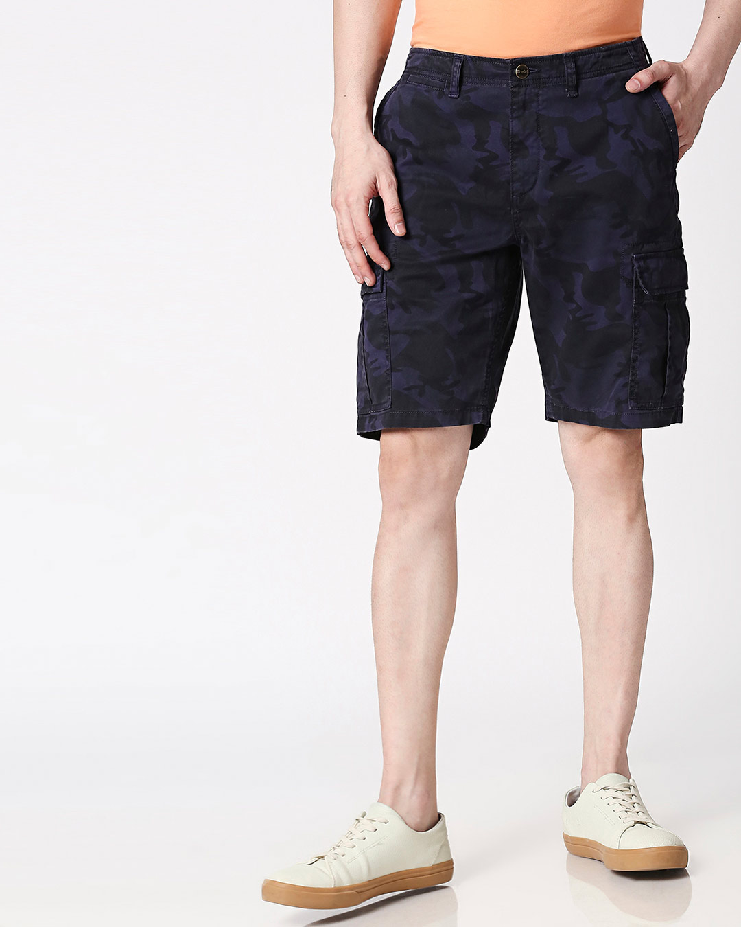 Shop Blue Camo Men's Shorts-Back