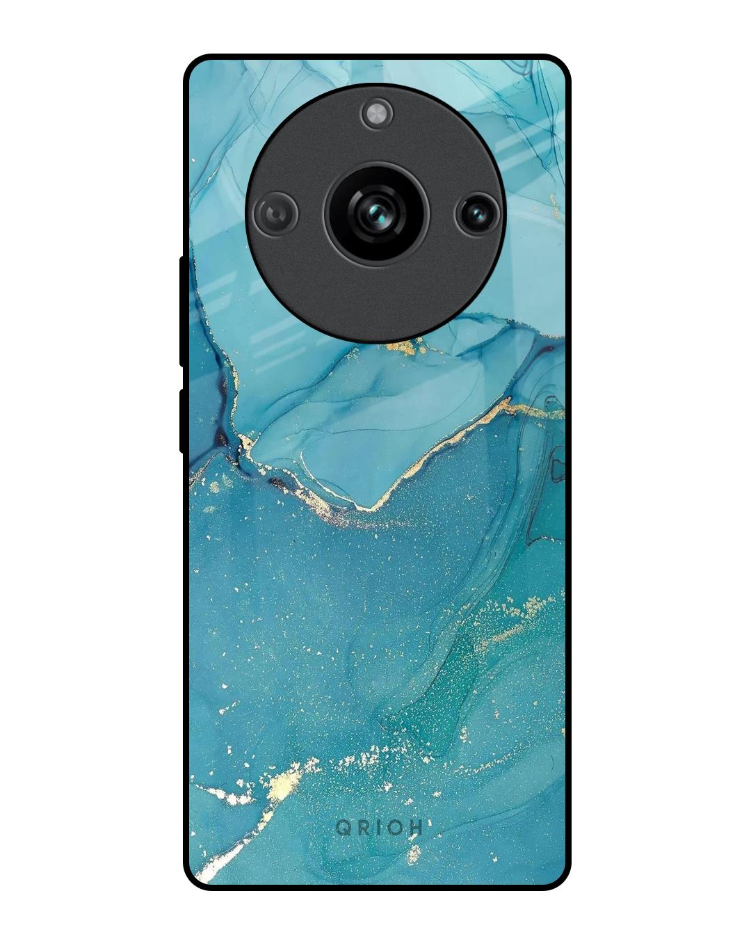 Wousunly Cover Per Realme 11 5G: Custodia In Silicone Con Glitter E Anello Magnetico – Antiurto, Sottile, Elegante (Blu)